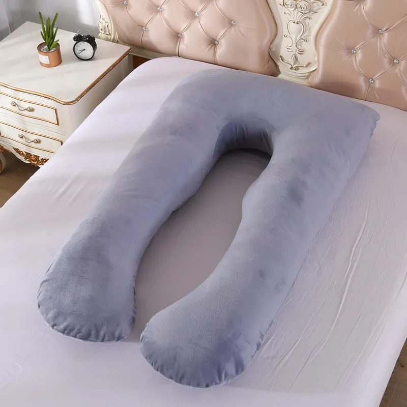 coussin de grossesse 120×70 cm – oreiller doux de maternité pour dormir et allaiter